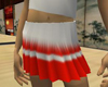 Pleated skirt red/white