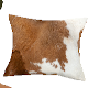 brown/white cow pillow
