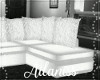 White fur sofa