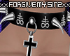 ✟Cross Choker W/ Horns