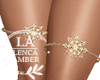 Gold snowflake garters