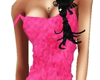 Hot Pink Fur Dress