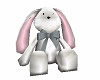 (K) white plush bunny