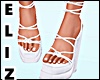 -E- Strap Sandals -White