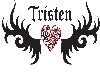 Tristen Tribal Heart Tat