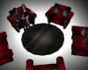 Red Black Goth chairs