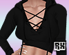 Crop Hoodie Black