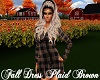 Fall Dress Plaid Brown