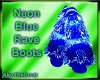 Neon Blue Rave Boots!