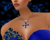 SL blue sweetheart neck