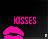 Floating PINK Kiss Sign