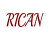 !R! RICAN FLOOR SIGN RED