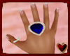 T♥ Blue TearDrop Ring