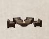 4 Chat chairs w/drinks