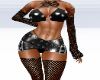 Leather/net latex outfit