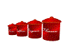 {F} RED CANISTER SET