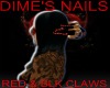 FLAWLESS CLAWS RED N BLK