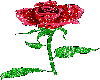 Large Glitter Red Rose