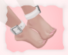 A: White ankle cuffs
