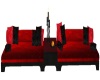 Black n Red Cuddle Couch