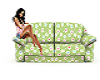 RR- Green Floral Couch
