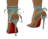 Teal blue heels pumps