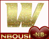 !NB!LETTER W GOLD SEAT 