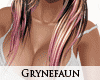 Blond pink black hair