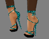 {LA} Aqua bling heels