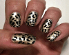 Gold Leopard Nails