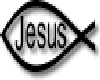 Jesus Fish in Black Sm