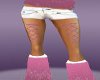 PINK LACED THIGH GATERS