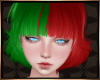 Green and Red Bangs