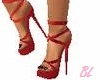 red nailes shoes