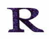 purple glitter letter R