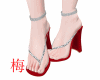 梅 red diamond sandal