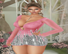 dress rosa plata