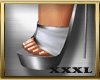 XXXL Silver BeBe Heels