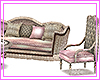 {S} Gold/pink couch