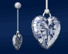 Q) Diamond Heart Earring