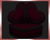 Blk Red Heart Chair