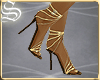 !* Strappy Gold Shoes