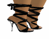 black lace up heel
