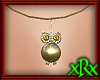 Owl Necklace Yellow