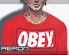ae|Red Obey Crewneck