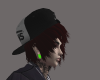 Emo Hat With Red Hair