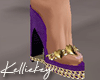 Purple & Gold heels