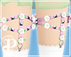 Rose Garter - Pink/White