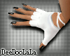 DL~ Wht Gloves Blk Nails