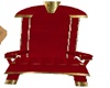 red gold chair
